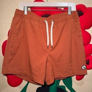 Vuori Mens Kore Shorts Rust Orange Athletic Shorts